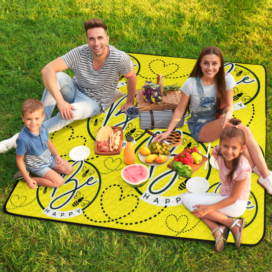 Be Happy Large Zip Up Picnic Mat 2m x 2m